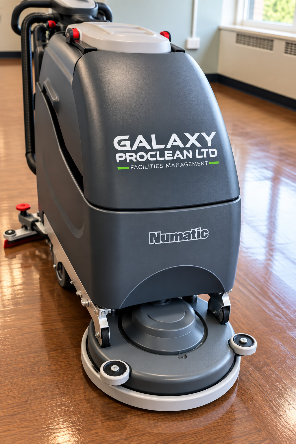 Professional Numatic Floor Scrubber in Facility Interior